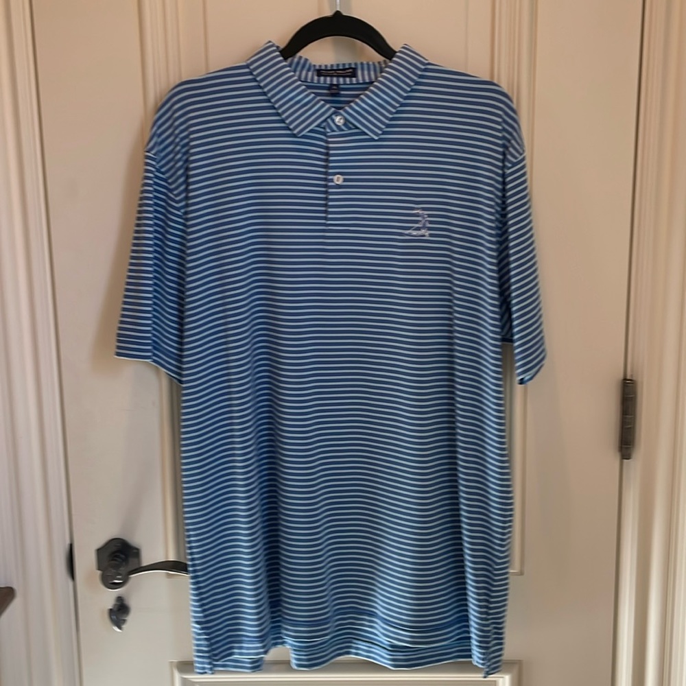 Peter Millar Crown Crafted Golf Shirt with Pinehurst Golf Club Logo  Size XL.